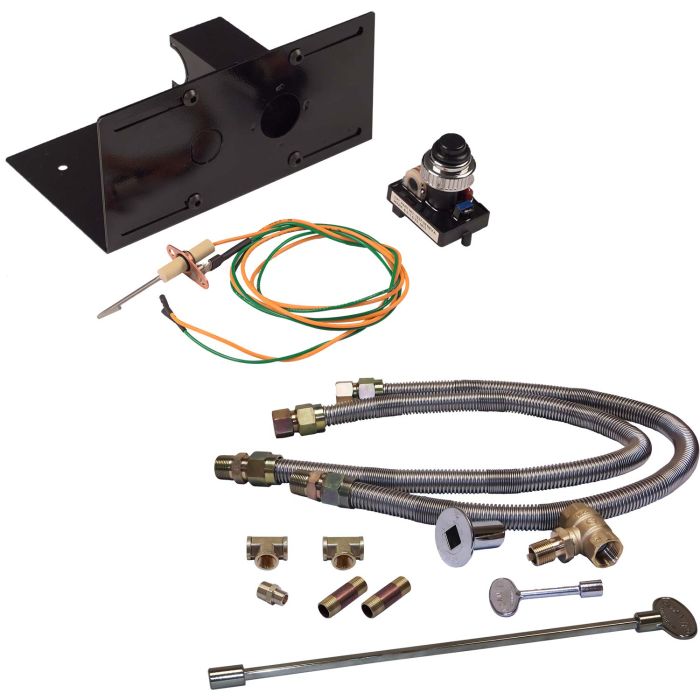 Warming Trends PBIK3.0MBRFK1 Push Button Spark Ignition Kit w/ Mounting Bracket, FK2, FK1, 3" & 12" Key and 3/4" Street Elbows