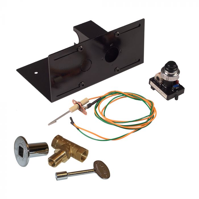 Warming Trends PBIK3.0MBRKV12 Push Button Spark Ignition Kit w/ Mounting Bracket & 1/2" Key Valve