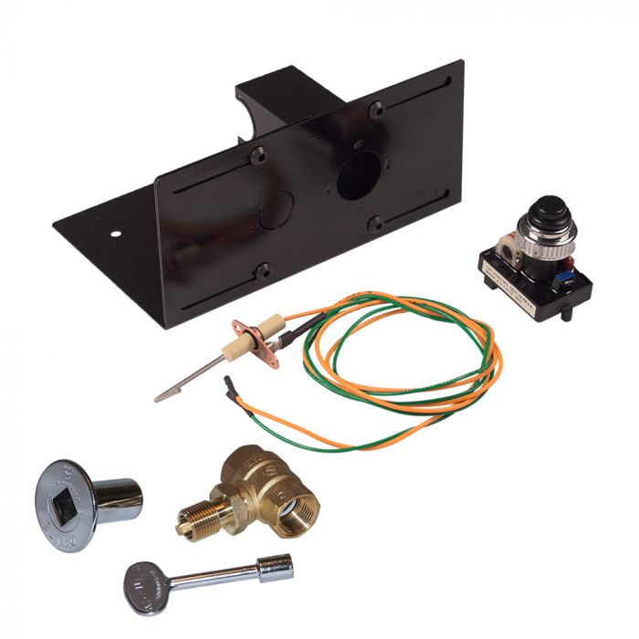 Warming Trends PBIK3.0MBRKV34 Push Button Spark Ignition Kit w/ Mounting Bracket & 3/4" Key Valve