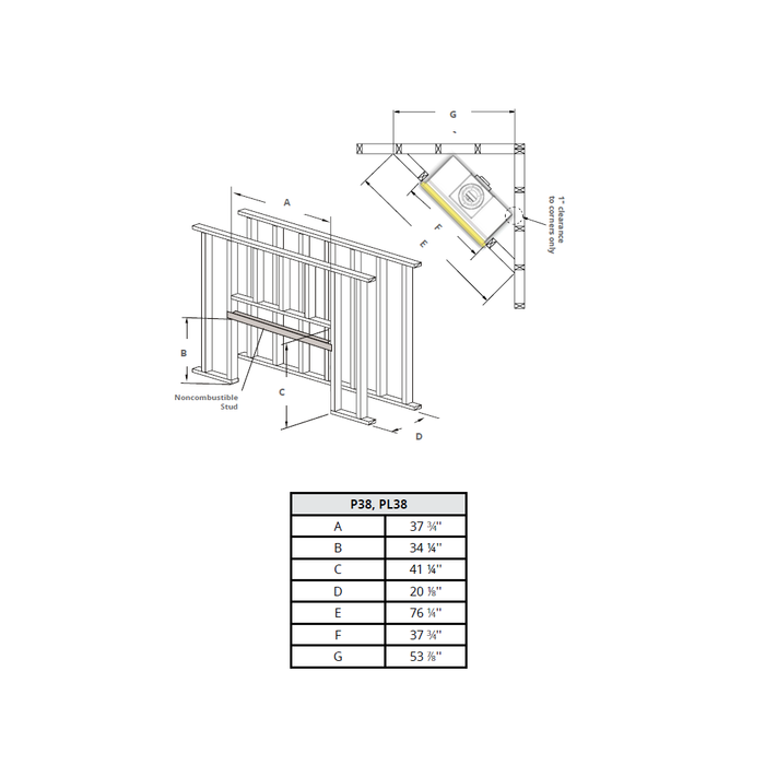 Montigo Phenom 38-Inch Linear Direct Vent Gas Fireplace