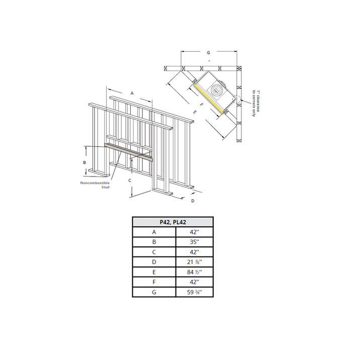 Montigo Phenom 42-Inch Linear Direct Vent Gas Fireplace