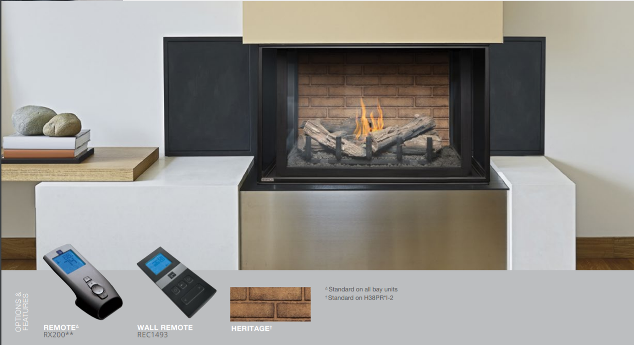 Montigo Divine Bay 38-Inch Traditional Direct Vent Gas Fireplace