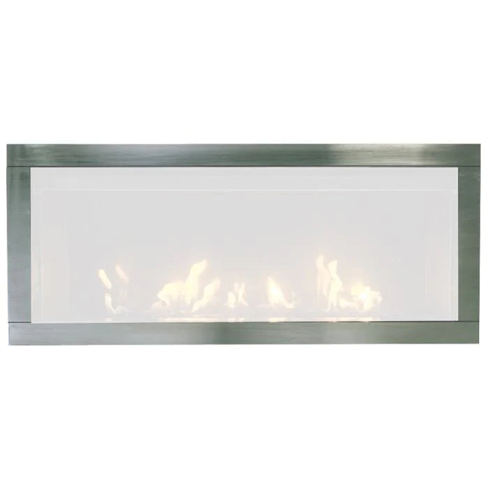 Sierra Flame NEWCOMB-36-SURR-SS-SCR Stainless Steel Surround with Safety Barrier for Newcomb 36-Inch Gas Fireplace