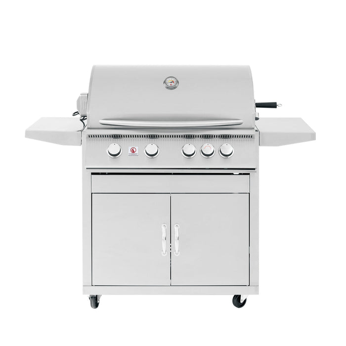 Summerset 32" Sizzler 4-Burner Freestanding Grill - CART-SIZ32 + SIZ32