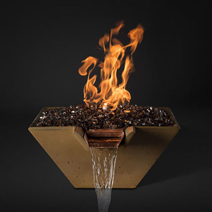 Slick Rock Concrete Cascade Square Fire and Water Bowl