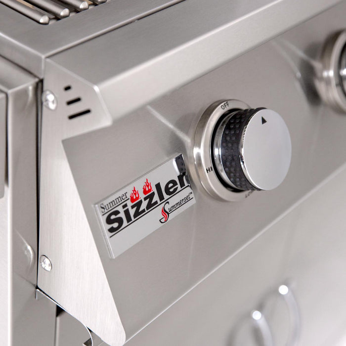 Summerset Sizzler 26-Inch 3-Burner Built-In Gas Grill with Rear Infrared Burner - SIZ26