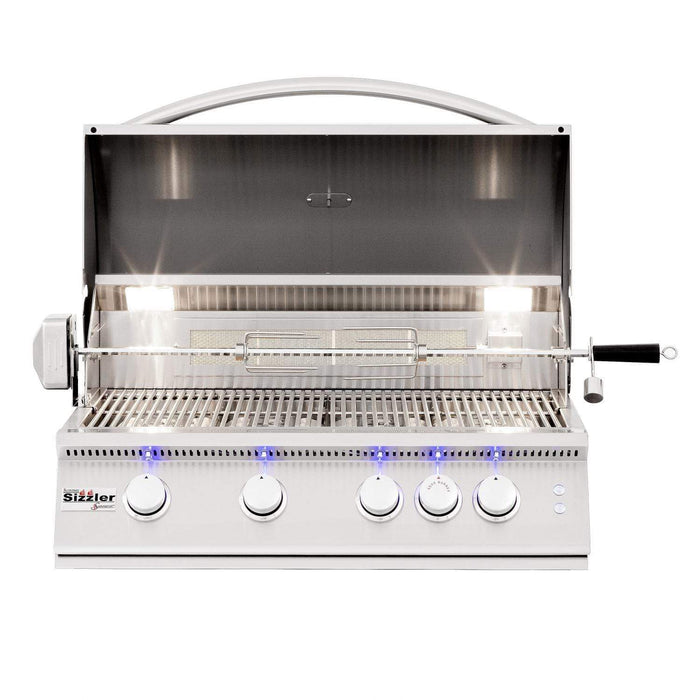 Summerset Sizzler Pro 32-Inch 4-Burner Built-In Grill With Rear Infrared Burner - SIZPRO32