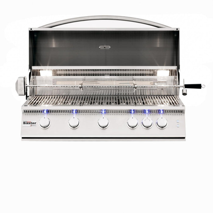 Summerset 40-Inch Sizzler Pro 5-Burner Built-In Grill with Rear Infrared Burner - SIZPRO40