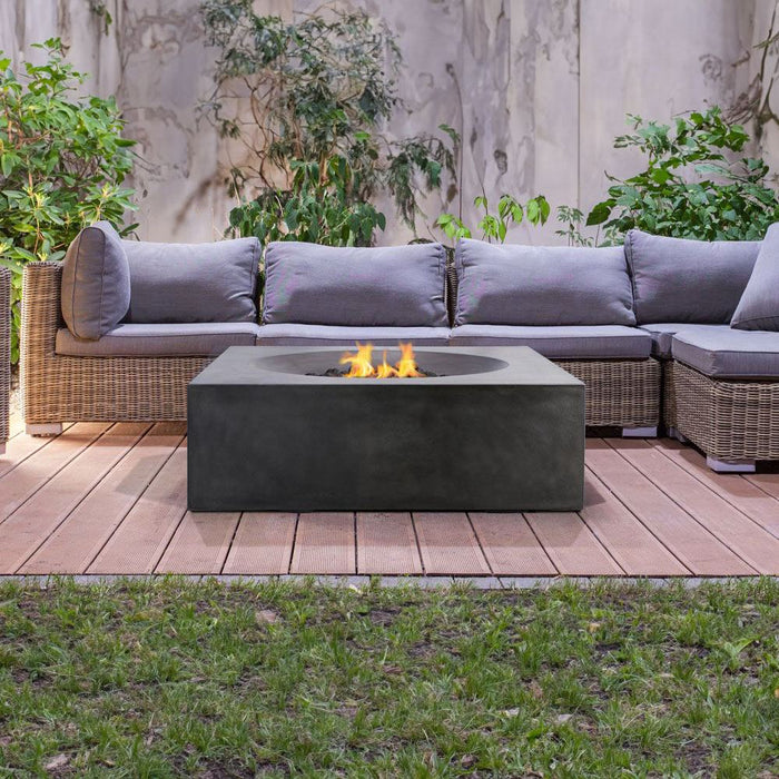 Pyromania Fire Tao Square 41" x 41" Concrete Fire Pit Table