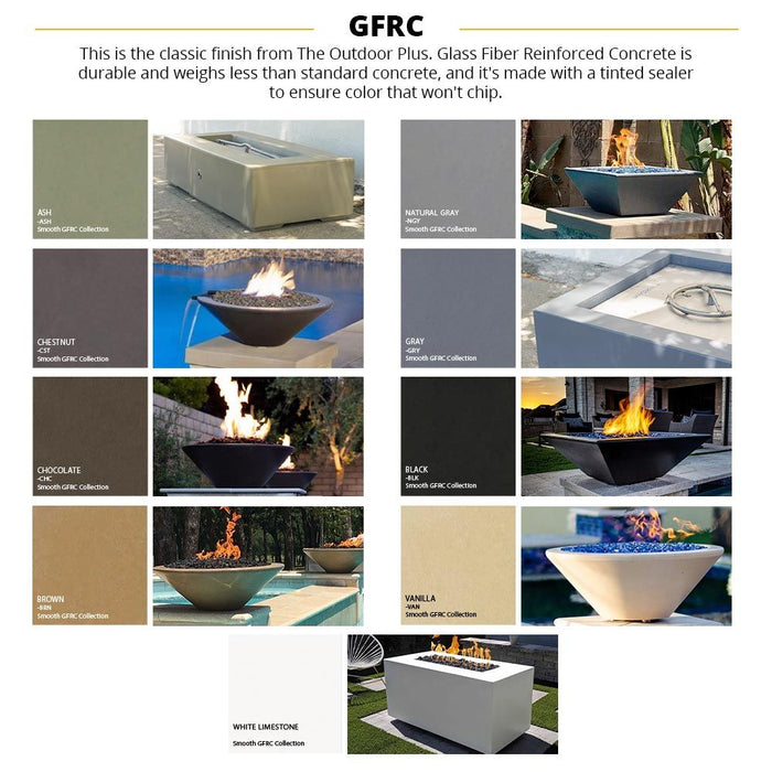 The Outdoor Plus Cabo Square GFRC Concrete Fire Pit