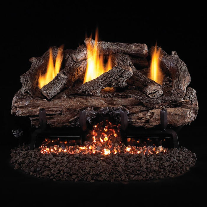 Real Fyre Charred Aged Split Vent-Free G10 Series Gas Log Set - Stainless Steel