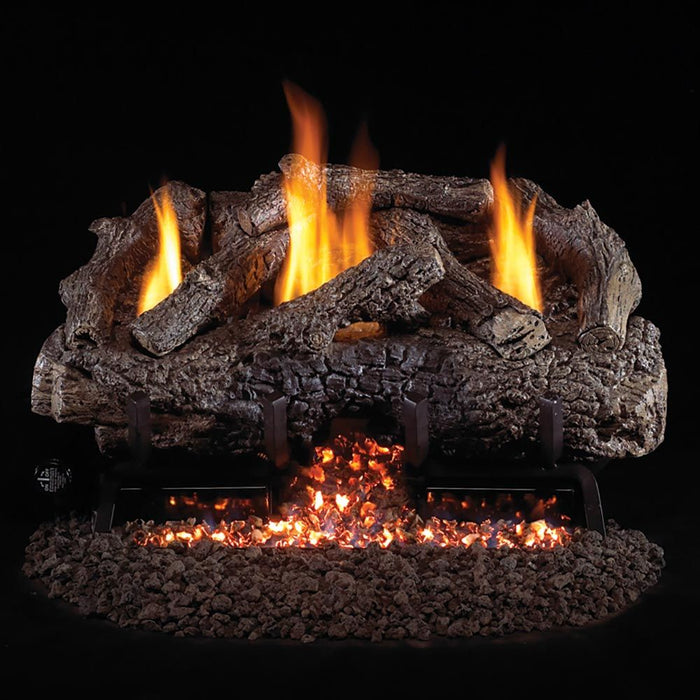 Real Fyre Charred Frontier Oak Vent-Free G10 Series Gas Log Set - Stainless Steel