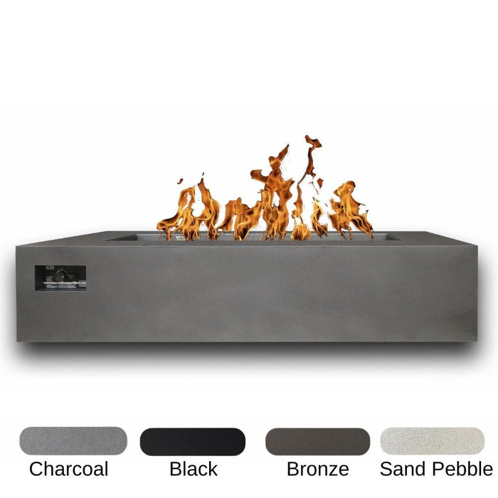 Warming Trends AON 60-inch Powder-Coated Rectangular Fire Pit Table