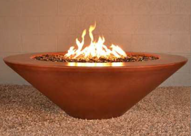 Geo Round "Essex" Fire Pit with Electronic Ignition - Free Cover ✓ [Fire by Design]