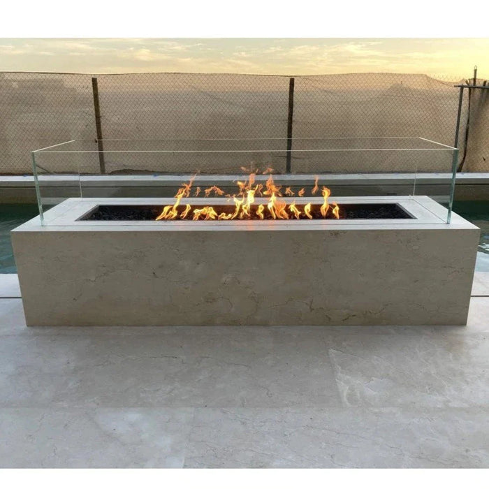 The Outdoor Plus Cabo Rectangular GFRC Concrete Fire Pit